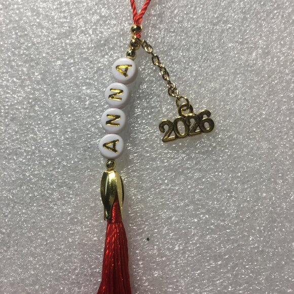 Personalized 2026 Graduation Tassel Keychain – Custom Name | Silver or Gold Fini - Picture 4 of 4